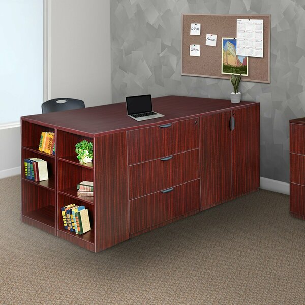 Legacy StandUp Storage CabLatFileDesk, Bookcase, Mahogany, Letter/Legal LS2SCLFSD8546MH